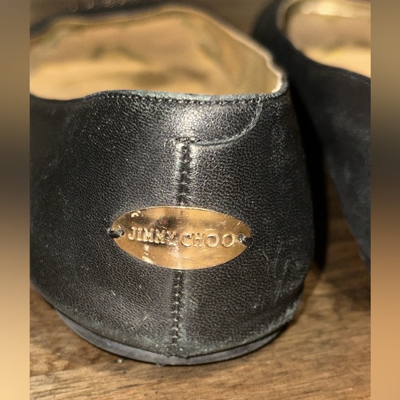 Jimmy Choo Designer Wrena Crystal-Toe Ballerina Flat Shoe, Black/Anthracite 9.5 - Picture 10 of 16